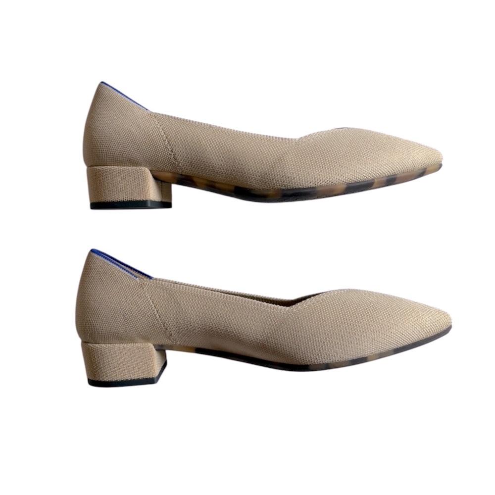 Rothy’s The High Point Heeled Shoe | Sandstone Beige NEW - Picture 11 of 16